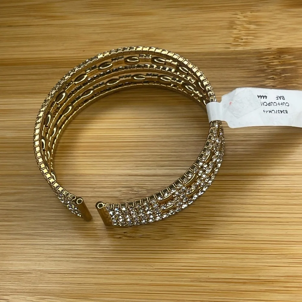 Elegant Gold and Silver Cuff Bracelet - Picture 7 of 12